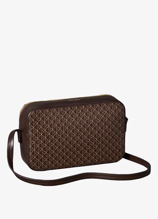 Calvin Klein Schoudertas met logoprint - achterkant 3 delicioso/acorn  aop-vl7