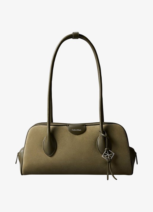 Calvin Klein Schoudertas van suède met logo