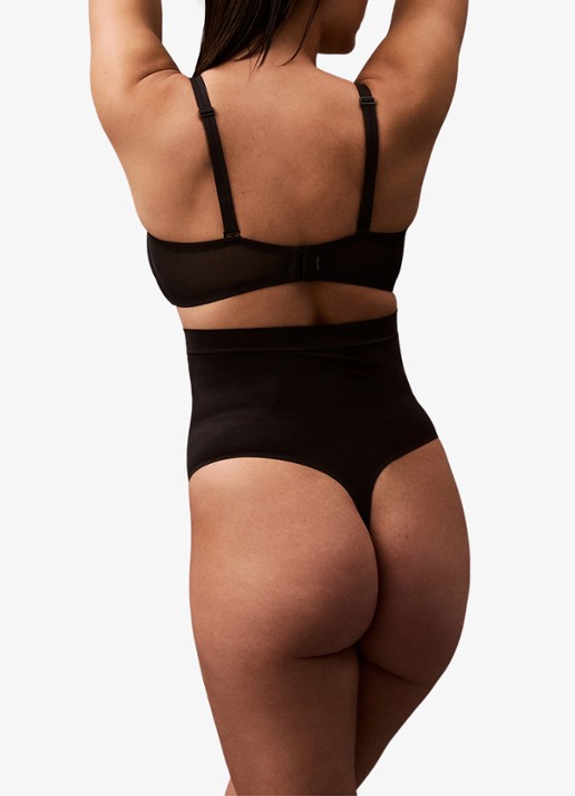 Calvin Klein Secure Sculpt high waisted corrigerende slip - achterkant 3 zwart