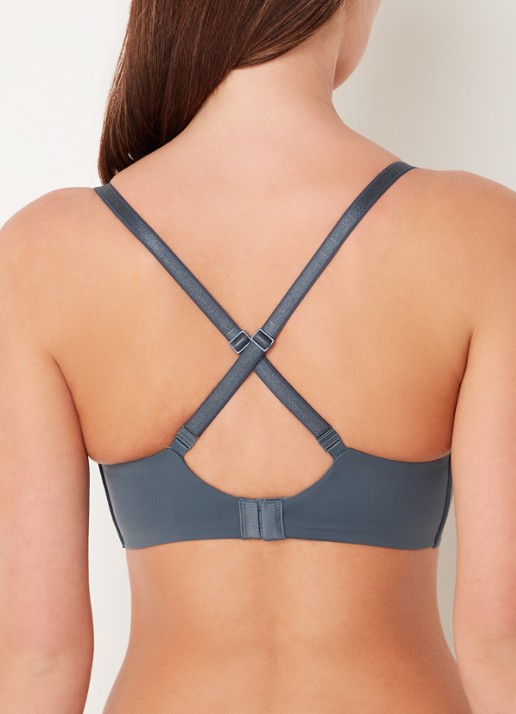 Calvin Klein Seductive Comfort beugelloze demi bh - detail 2 antraciet