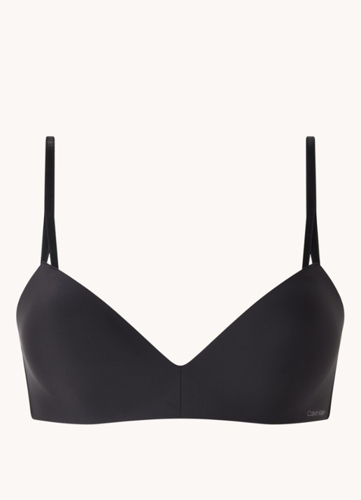 Calvin Klein Seductive Comfort beugelloze demi bh - voorkant zwart