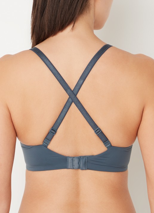 Calvin Klein Seductive Comfort push-up bh - detail 2 dark slate-ceg / grijs