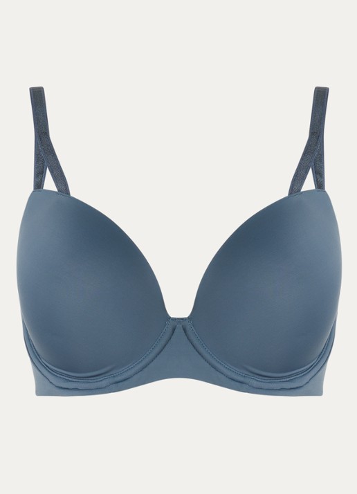 Calvin Klein Seductive Comfort push-up bh - voorkant 4 dark slate-ceg / grijs