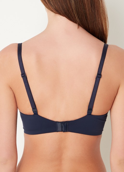 Calvin Klein Seductive Comfort push-up bh - achterkant 6 shoreline-0pp / blauw