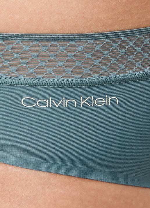 Calvin Klein Seductive Comfort slip met kant - detail 5 staalblauw
