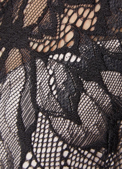 Calvin Klein Seductive Comfort voorgevormde plunge bh met overlay van kant - detail 6 zwart