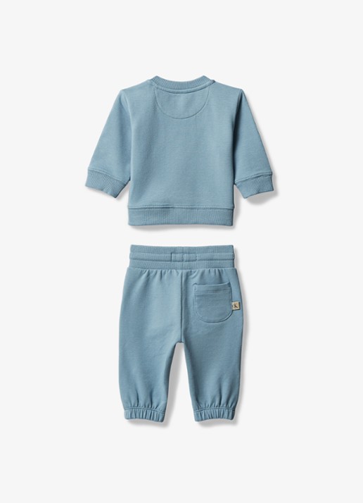 Calvin Klein Set van sweater en joggingbroek met logo 2-delig - voorkant citadel-cdp /  grijs