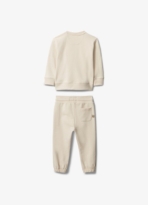 Calvin Klein Set van sweater en joggingbroek met logoborduring 2-delig - achterkant 2 beige