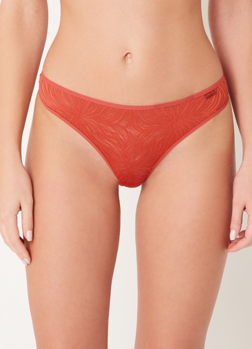 Calvin Klein Sheer Marquisette string van kant - detail jazzberry jam / rood