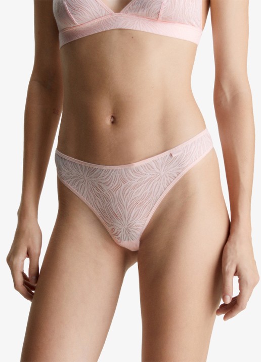 Calvin Klein Sheer Marquisette string van kant - detail 4 nymphs thigh / roze