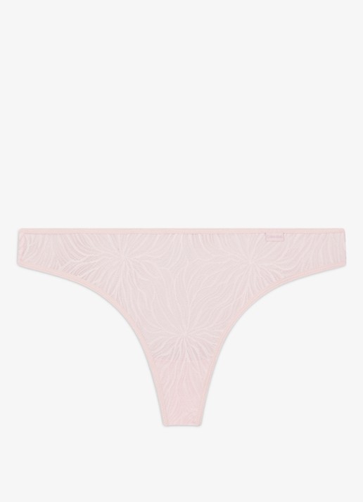 Calvin Klein Sheer Marquisette string van kant - voorkant nymphs thigh / roze