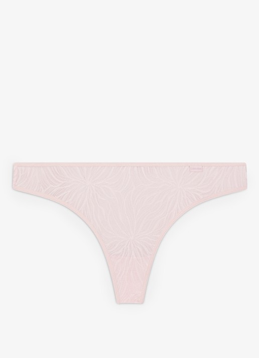 Calvin Klein Sheer Marquisette string van kant - voorkant 2 nymphs thigh / roze
