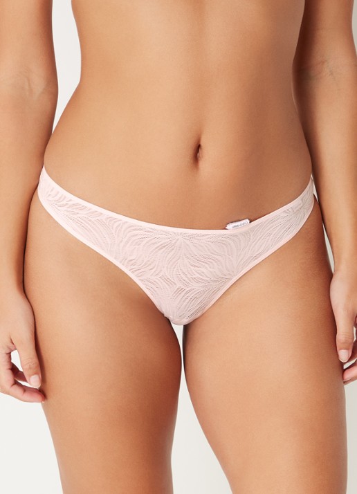 Calvin Klein Sheer Marquisette string van kant - detail 8 nymphs thigh / roze