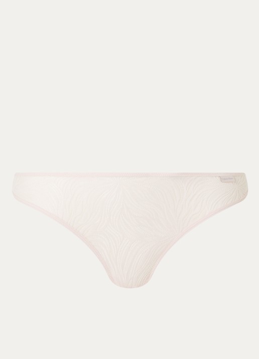 Calvin Klein Sheer Marquisette string van kant - voorkant 3 nymphs thigh / roze