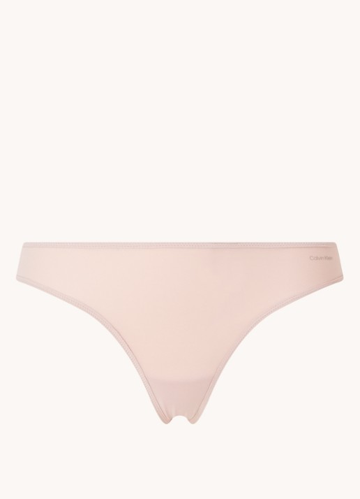 Calvin Klein Sheer Marquisette string - voorkant 2 lichtroze