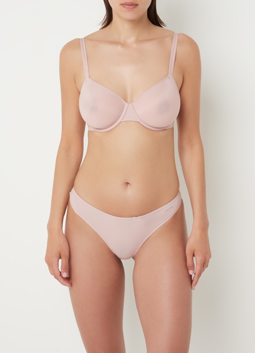 Calvin Klein Sheer Marquisette string - voorkant 3 lichtroze