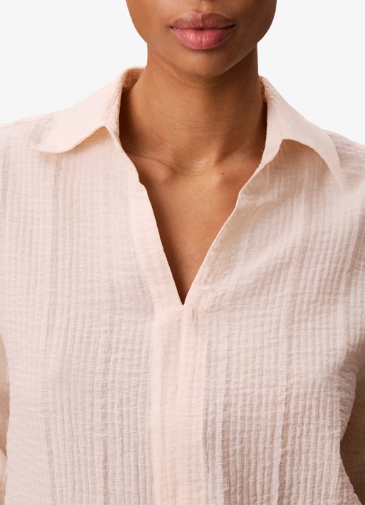 Calvin Klein Sheer tuniek met structuur - detail 3 creme