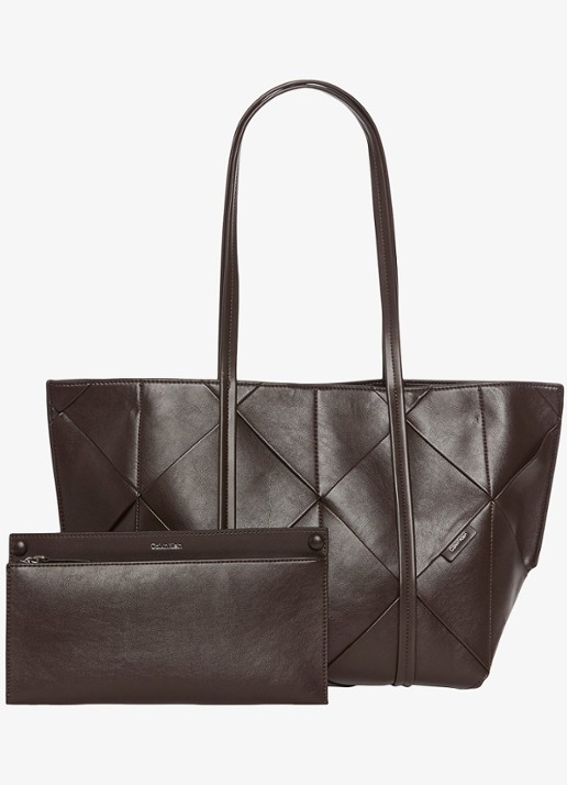 Calvin Klein Shopper met gevlochten detail - detail delicioso-bal /  bruin