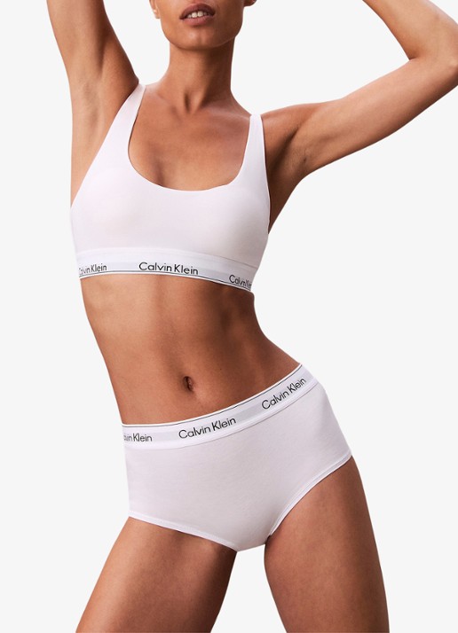 Calvin Klein Shorty met logoband - detail 6 wit