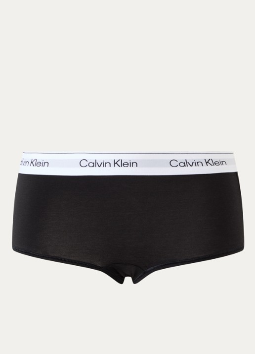 Calvin Klein Shorty met logoband - voorkant 2 zwart