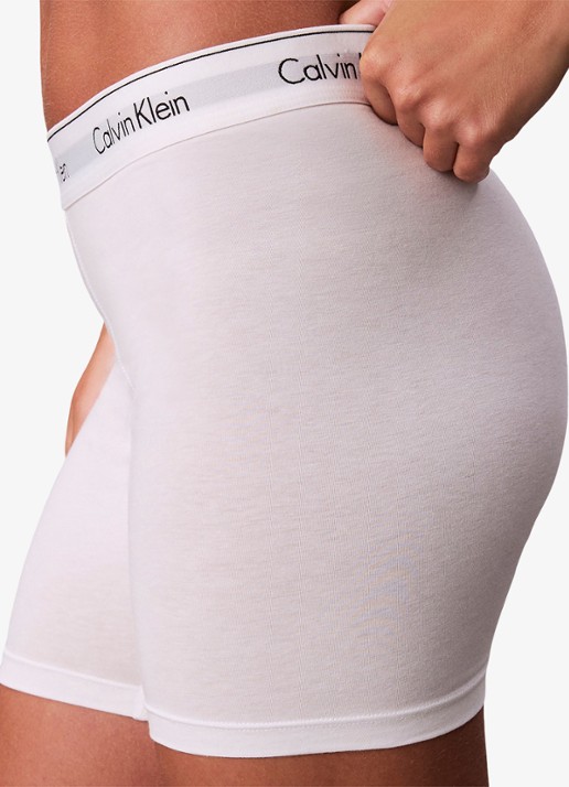 Calvin Klein Shorty met logoband  - detail 4 wit