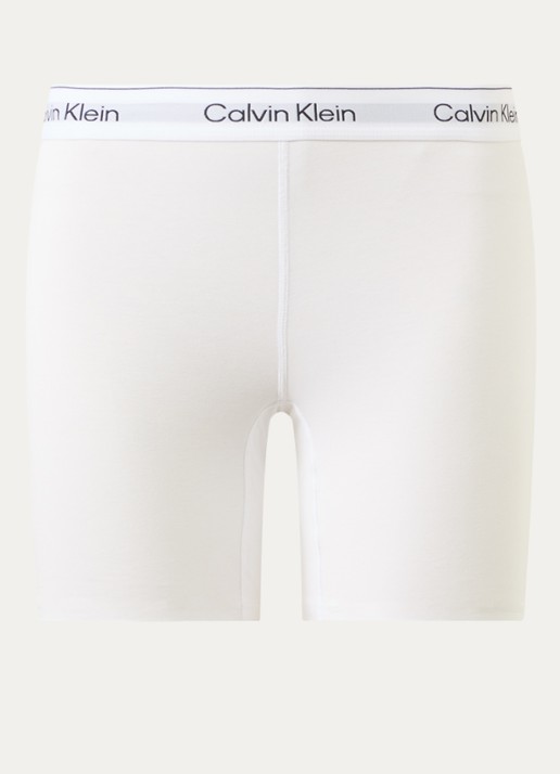 Calvin Klein Shorty met logoband  - voorkant 2 wit