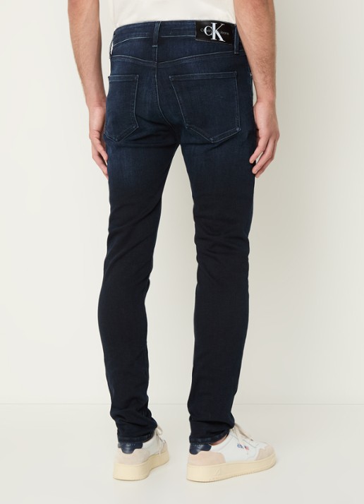 Calvin Klein Skinny jeans met donkere wassing - achterkant 5 indigo