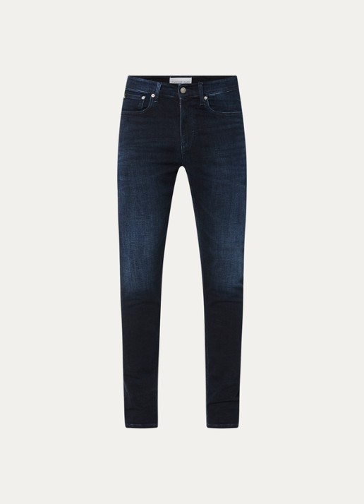 Calvin Klein Skinny jeans met donkere wassing - voorkant 3 indigo