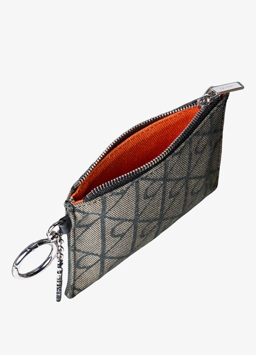 Calvin Klein Sleuteletui met logoprint - detail lotus beige/black aop jqd-8e3 /  zwart