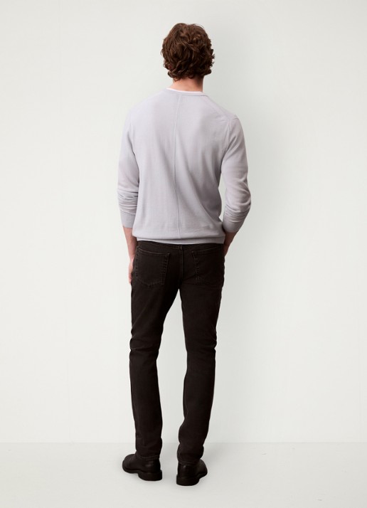 Calvin Klein Slim fit jeans met steekzakken - achterkant 3 donkergrijs
