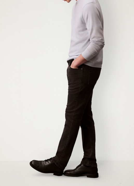 Calvin Klein Slim fit jeans met steekzakken - detail 6 donkergrijs