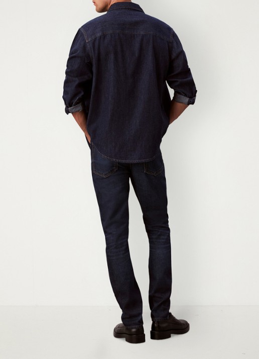 Calvin Klein Slim fit jeans met steekzakken - achterkant 3 indigo