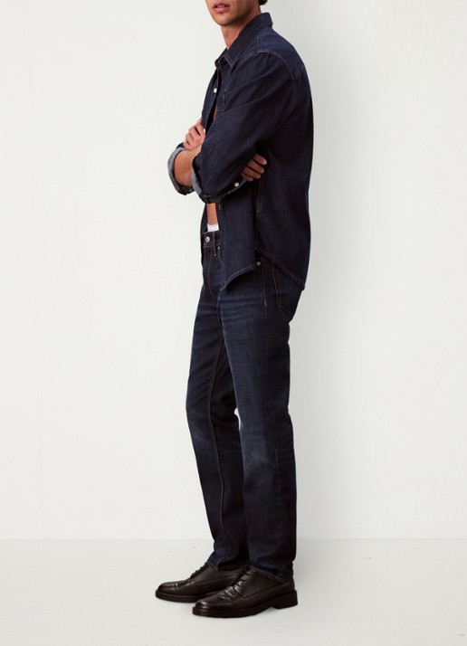 Calvin Klein Slim fit jeans met steekzakken - detail 5 indigo