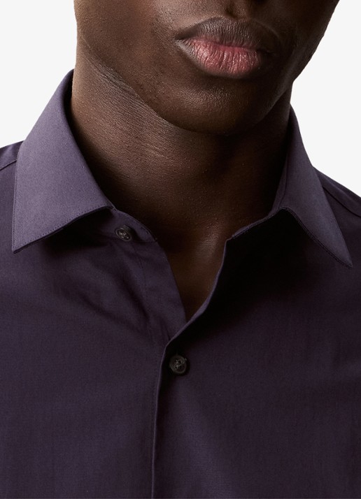 Calvin Klein Slim fit overhemd met dubbele manchet - detail 6 donkerblauw