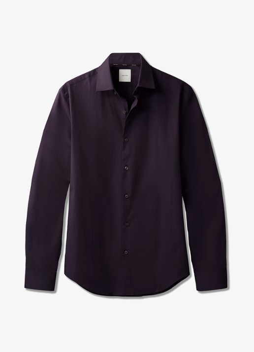 Calvin Klein Slim fit overhemd met dubbele manchet - voorkant donkerblauw