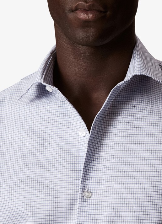 Calvin Klein Slim fit overhemd met ruit dessin - detail 4 bijou blue-7ku /  lichtblauw