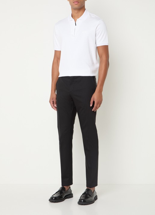 Calvin Klein Slim fit trousers met steekzakken - voorkant 5 zwart