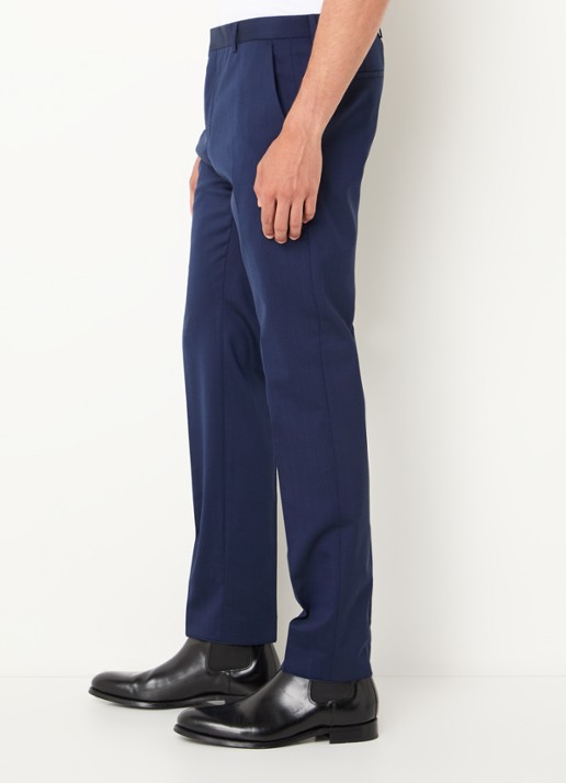 Calvin Klein Slim fit trousers met steekzakken - detail 2 donkerblauw