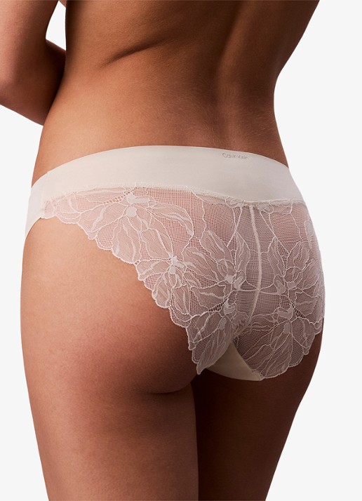 Calvin Klein Slip met details van kant - achterkant 6 gebroken wit
