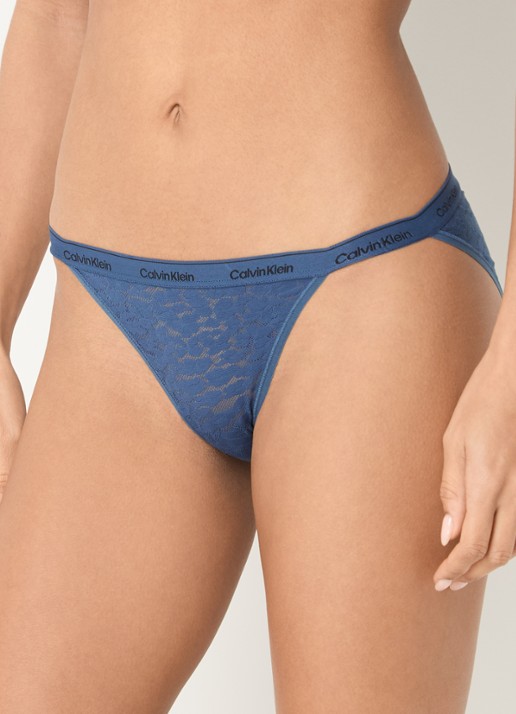 Calvin Klein Slip met logoband - detail 2 donkerblauw