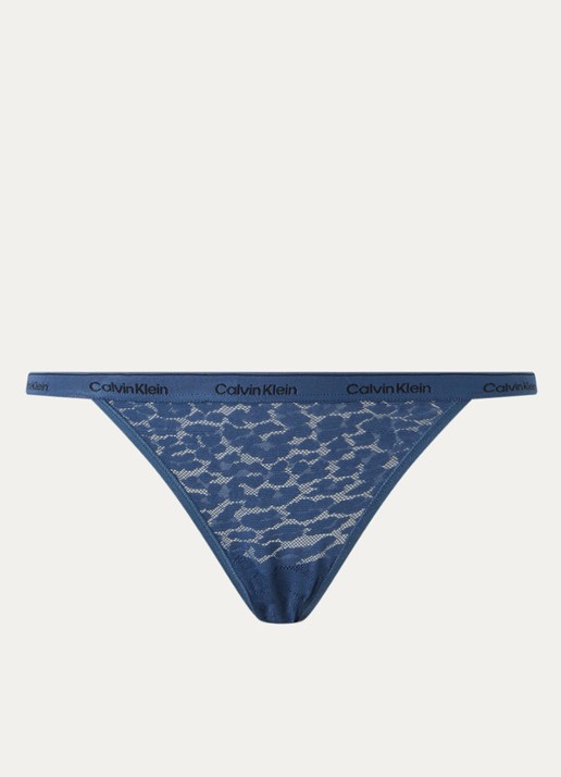 Calvin Klein Slip met logoband - voorkant donkerblauw