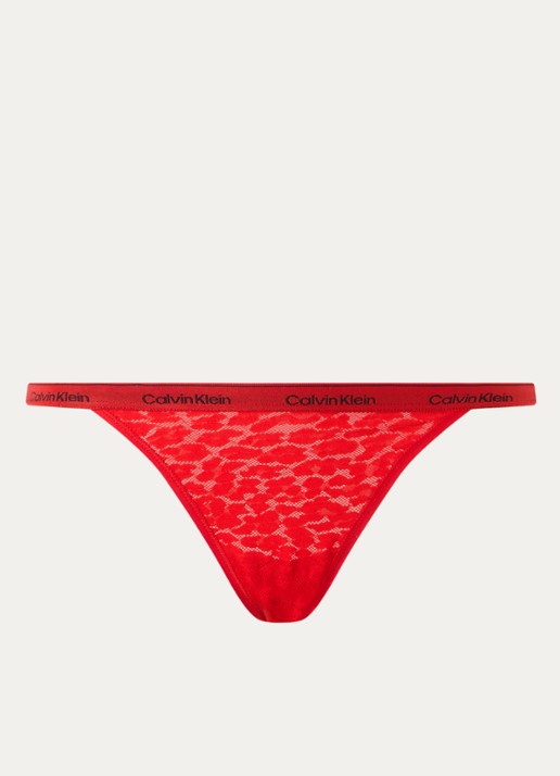 Calvin Klein Slip met logoband - voorkant 3 rood