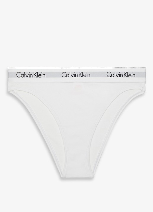 Calvin Klein Slip met logoband - voorkant 6 wit