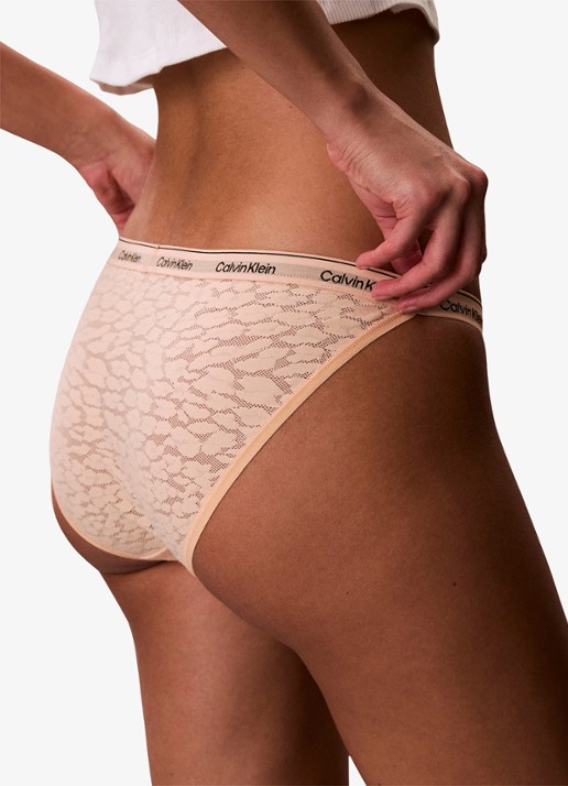 Calvin Klein Slip met logoband - detail 4 perzikroze