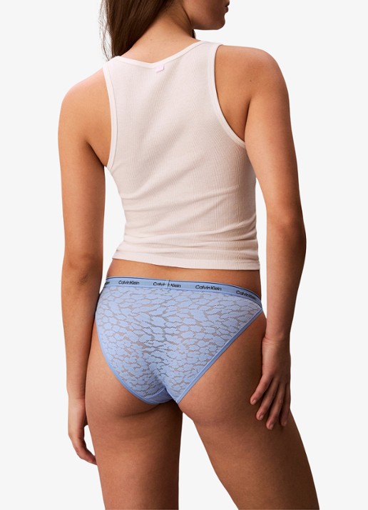 Calvin Klein Slip met logoband - achterkant 5 lichtblauw