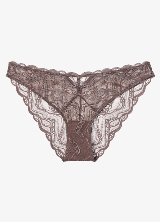 Calvin Klein Slip van kant - voorkant lichtbruin