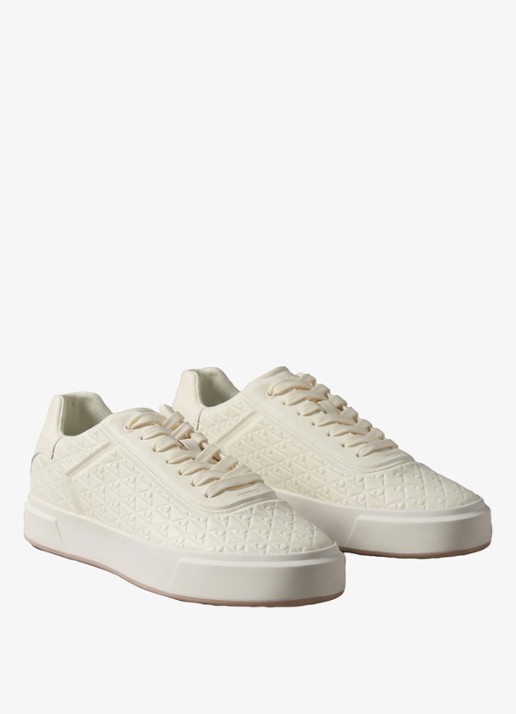 Calvin Klein Sneaker met logoprint - detail 3 creme