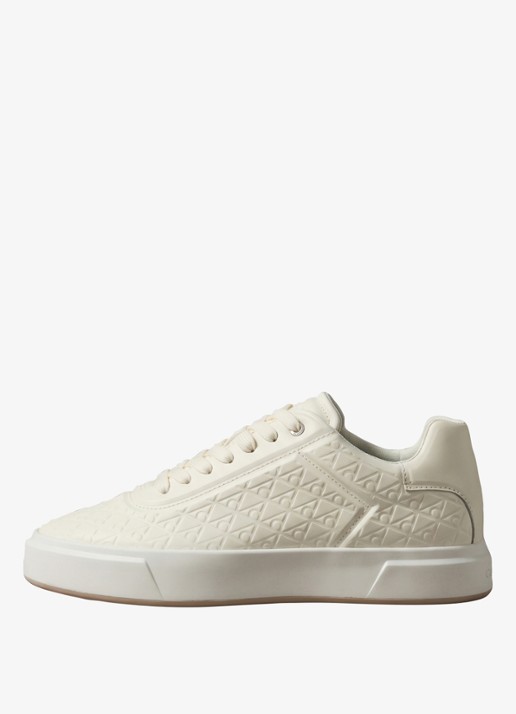 Calvin Klein Sneaker met logoprint - detail 4 creme