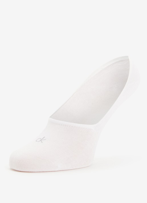 Calvin Klein Sneaker sokken met logo in 3-pack - detail wit
