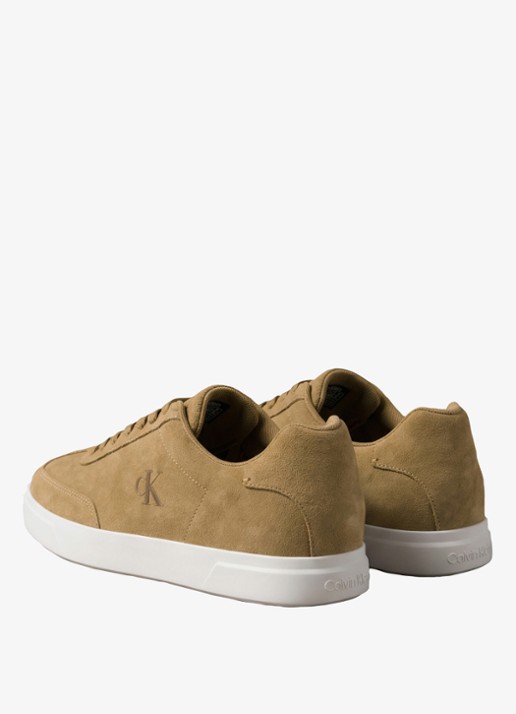 Calvin Klein Sneaker van suède - achterkant camel